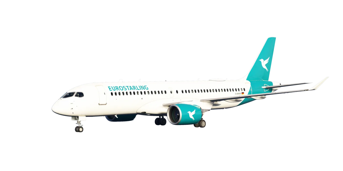 Airbus A220-300 in Eurostarling-Bemalung