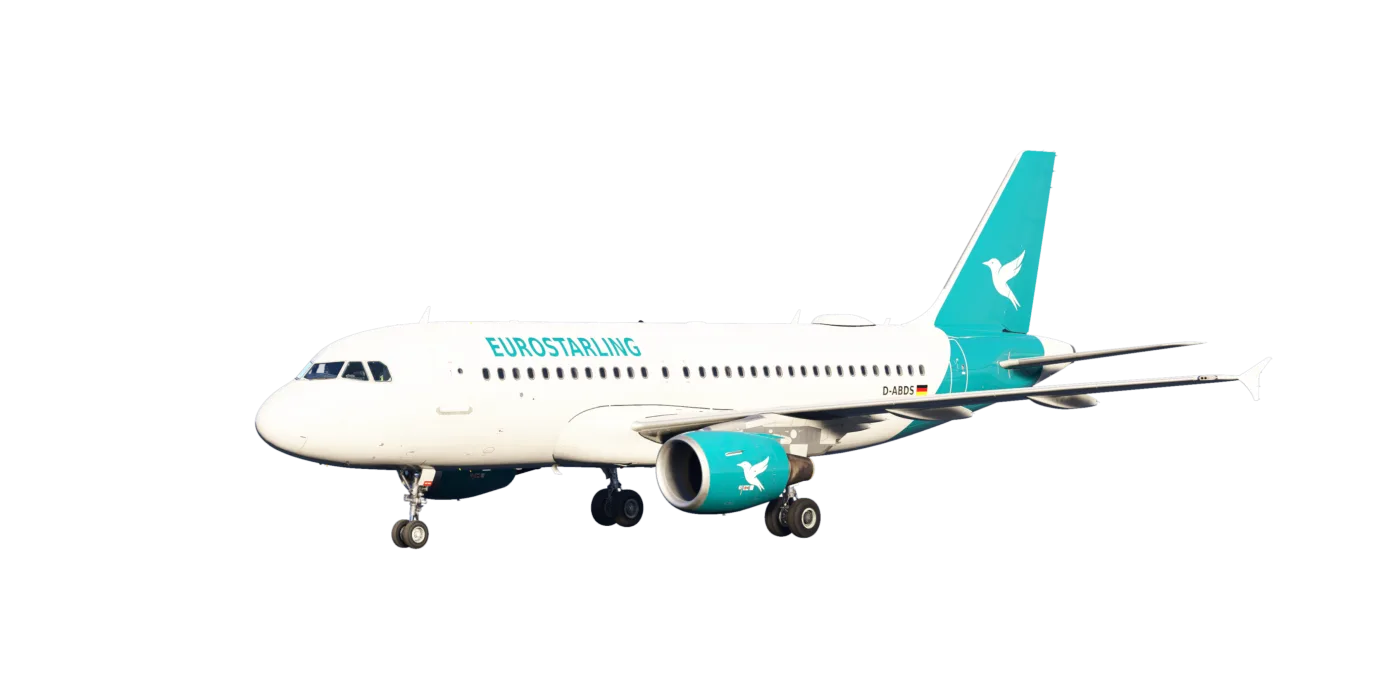 Airbus A319 in Eurostarling-Bemalung