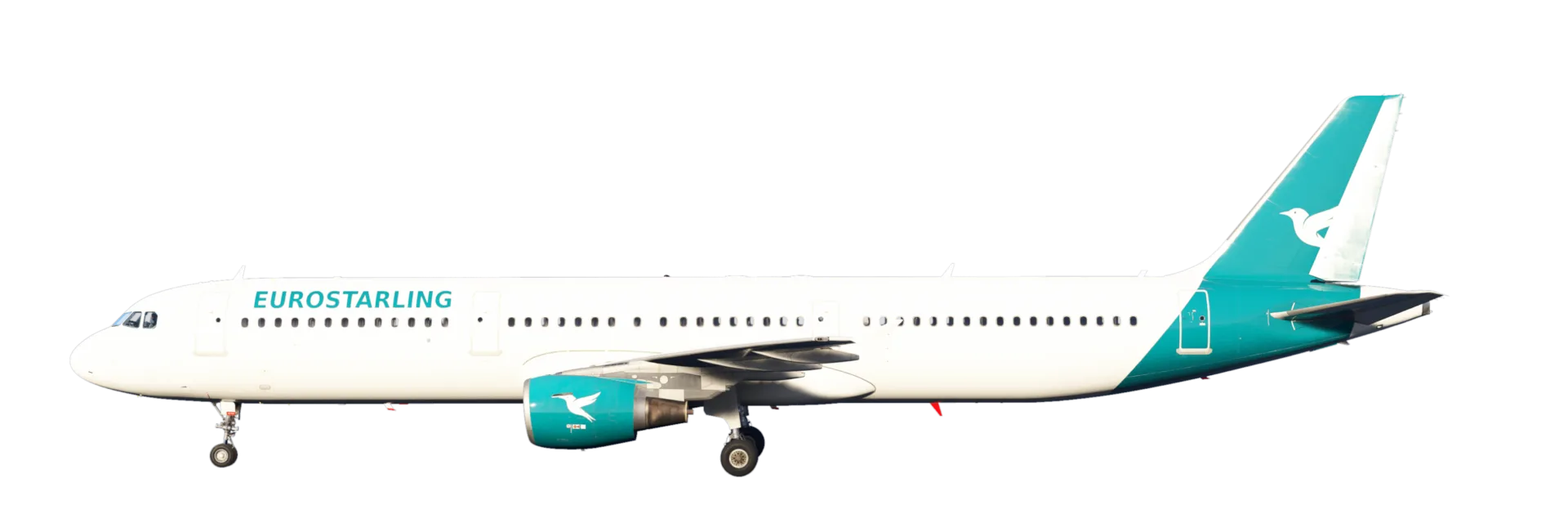 Airbus A321neo in Eurostarling-Bemalung, Seitenansicht